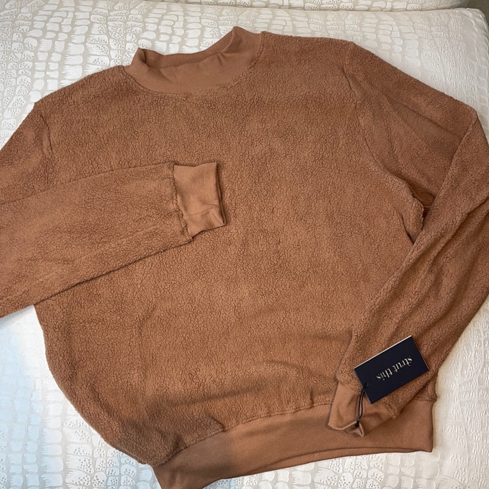 Strut This REVOLVE Tan Teddy Bear Sweater